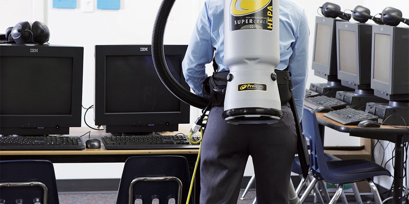 Backpack-Vacuum-cleaning commercial-cleaning-office-desk