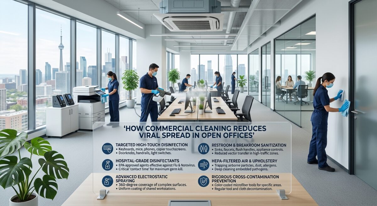 Commercial Cleaning Reduces Seasonal Flu and Norovirus Spreads in Open Offices