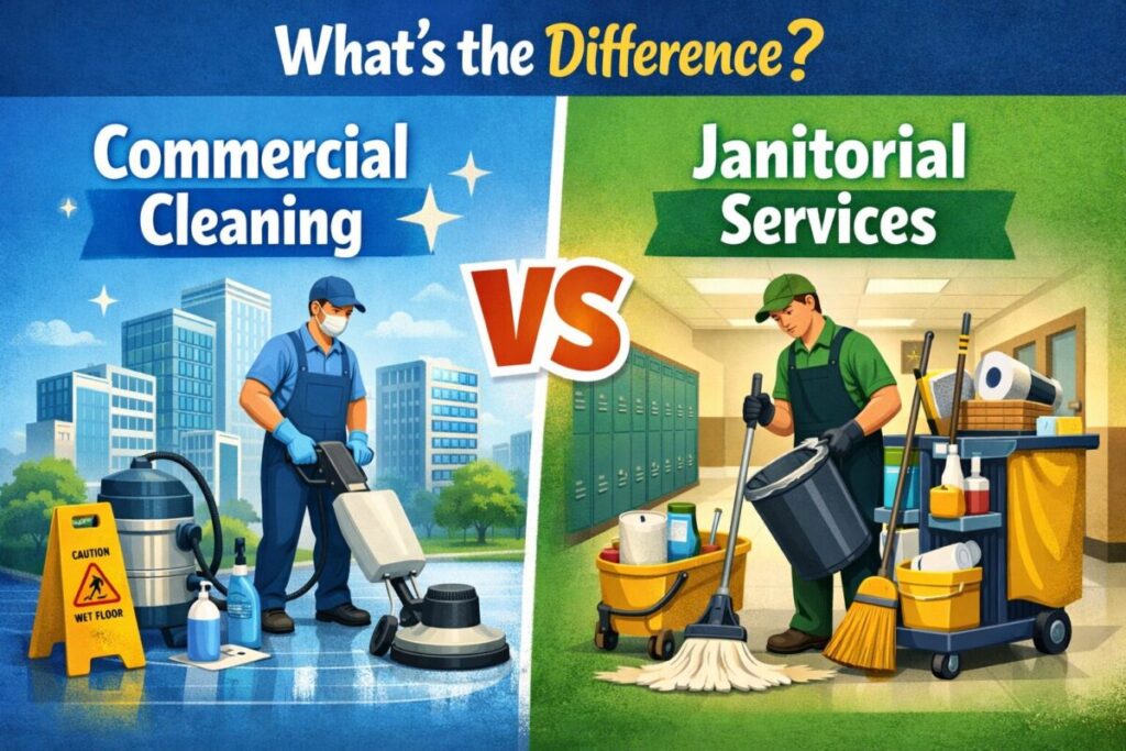 Commercial Cleaning vs Janitorial Services: What’s the Difference BEST