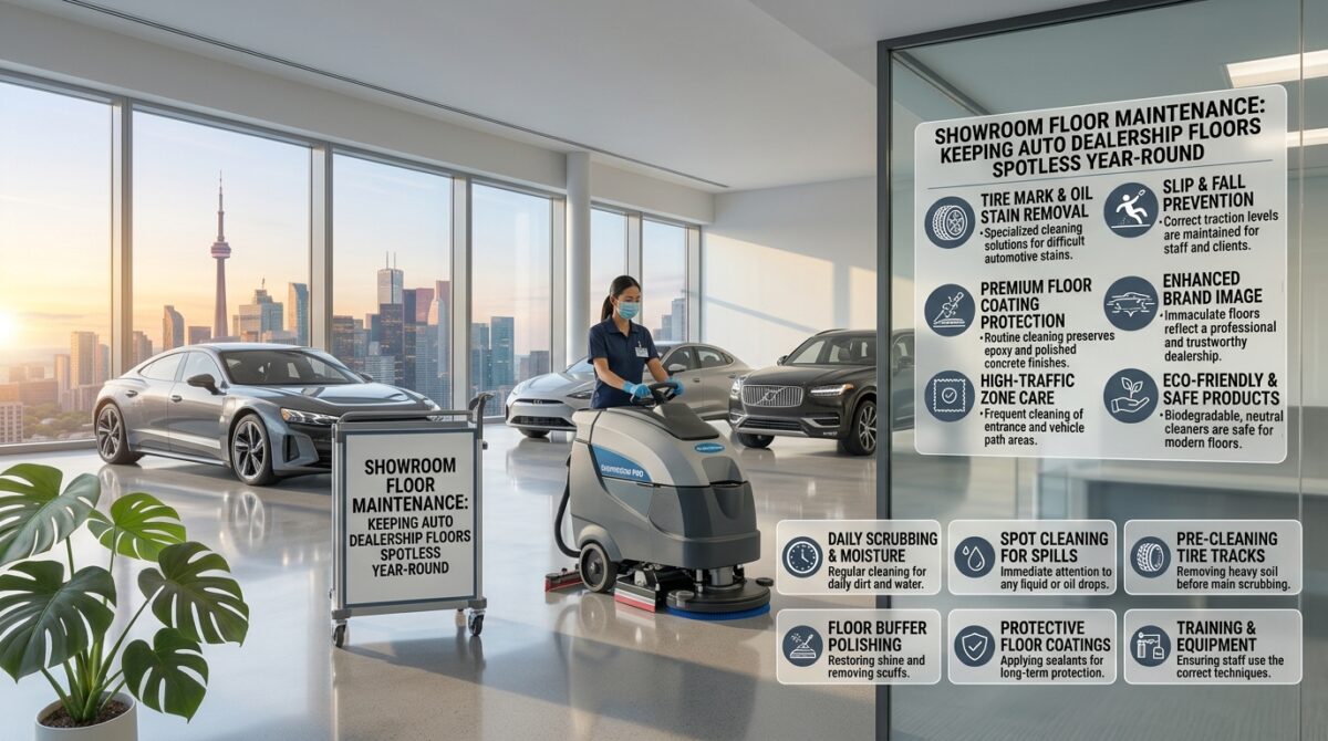 Keeping Auto Dealership Floors Spotless Year-Round