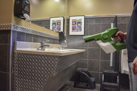 Electrostatic Disinfection services toronto cleaning-office-bathroom